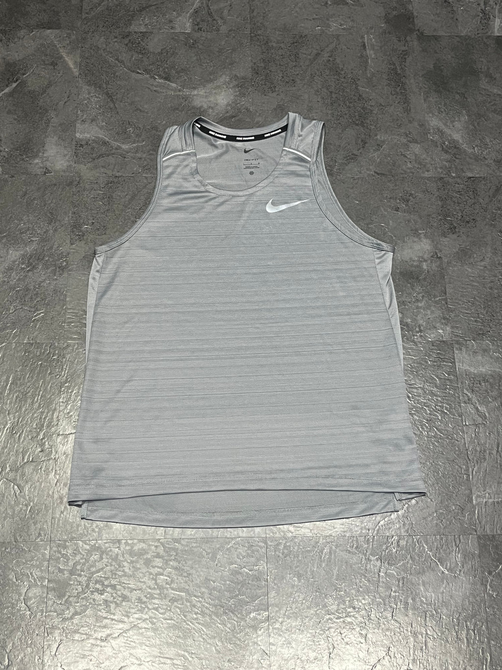 Grey Nike Men’s Dri Fit Miler Running Vest