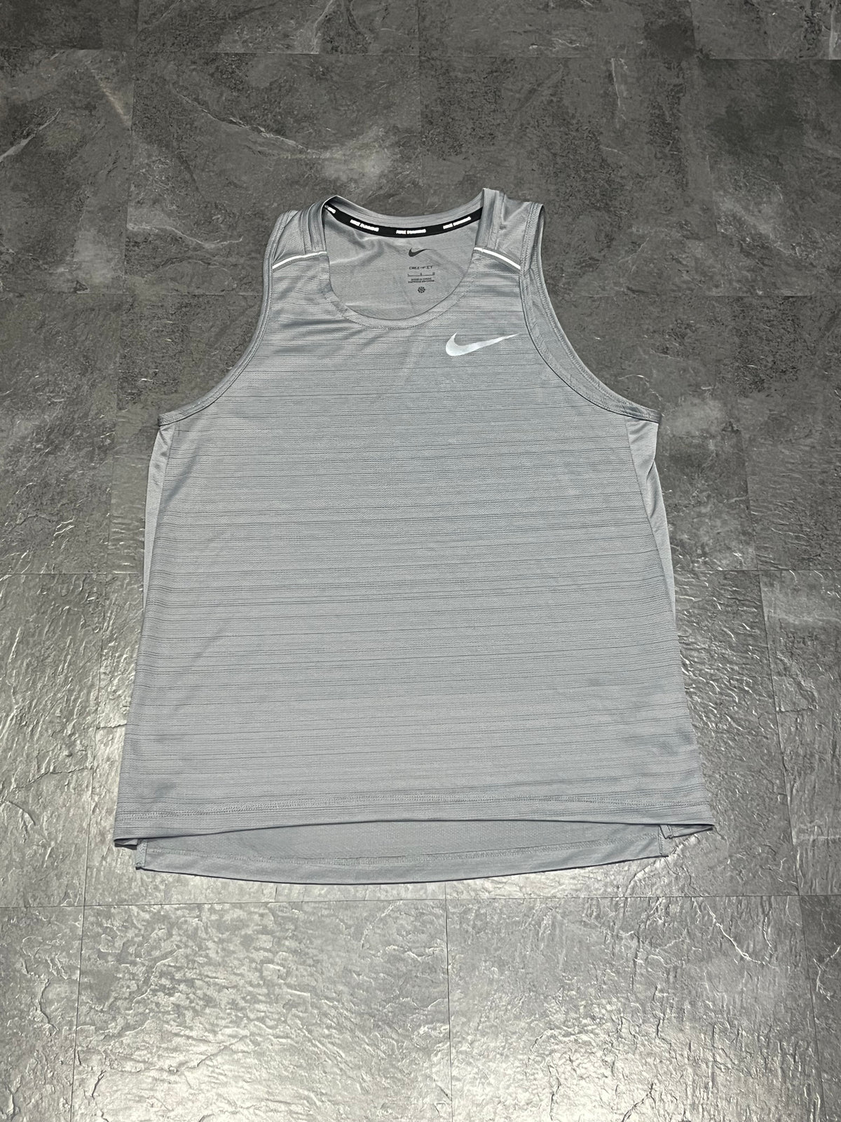 Grey Nike Men’s Dri Fit Miler Running Vest