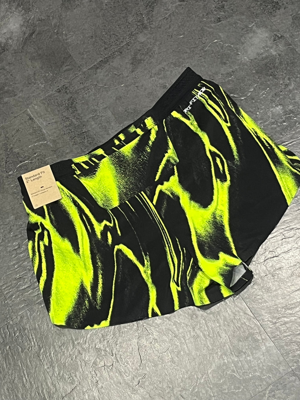 Black & Volt Green Nike Men’s Dri Fit ADV Aeroswift 2” Racing Split Shorts