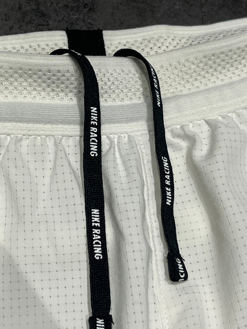 White & Blue Nike Men’s Dri Fit ADV 2” Racing Split Shorts