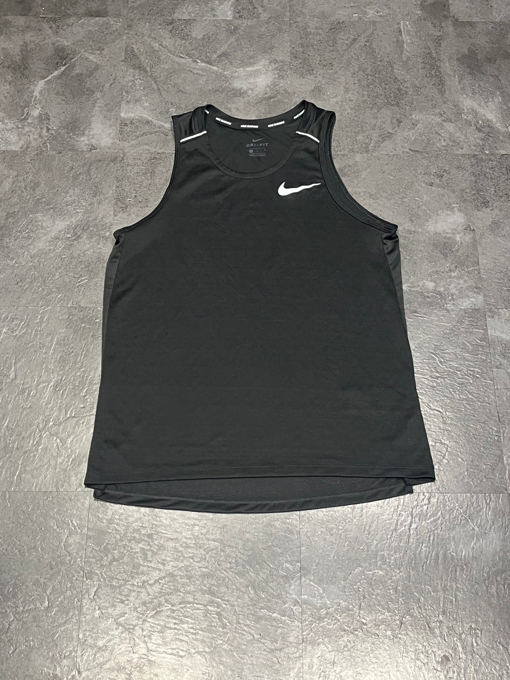 Black Nike Men’s Dri Fit Miler Running Vest