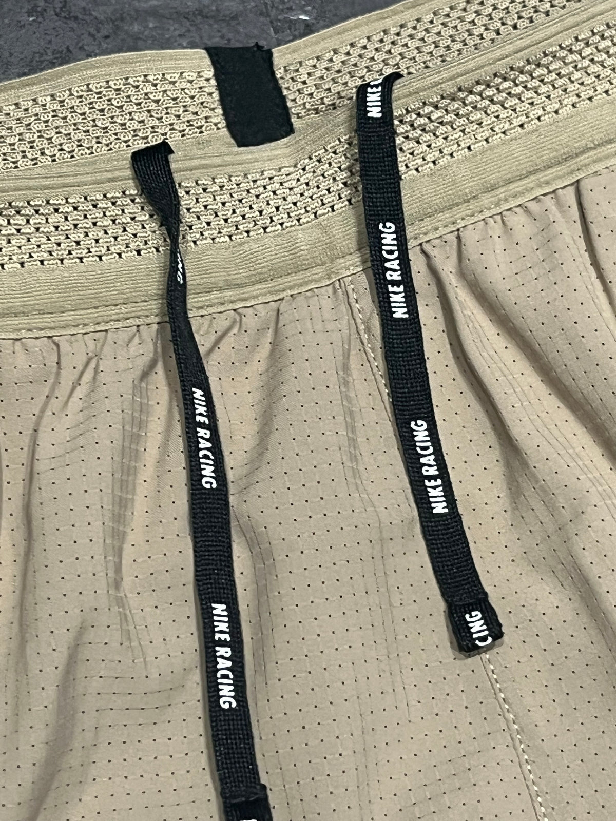 Beige Nike Men’s Dri Fit ADV Aeroswift 2” Racing Split Shorts