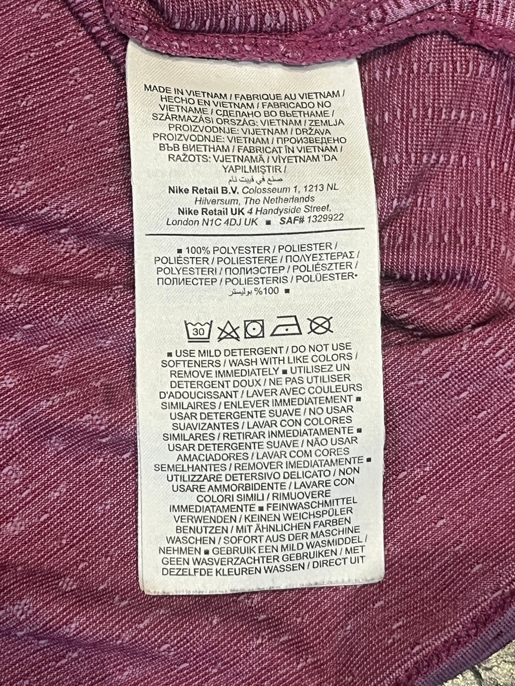 Pink/Purple Nike Men’s Dri Fit ADV Running T Shirt