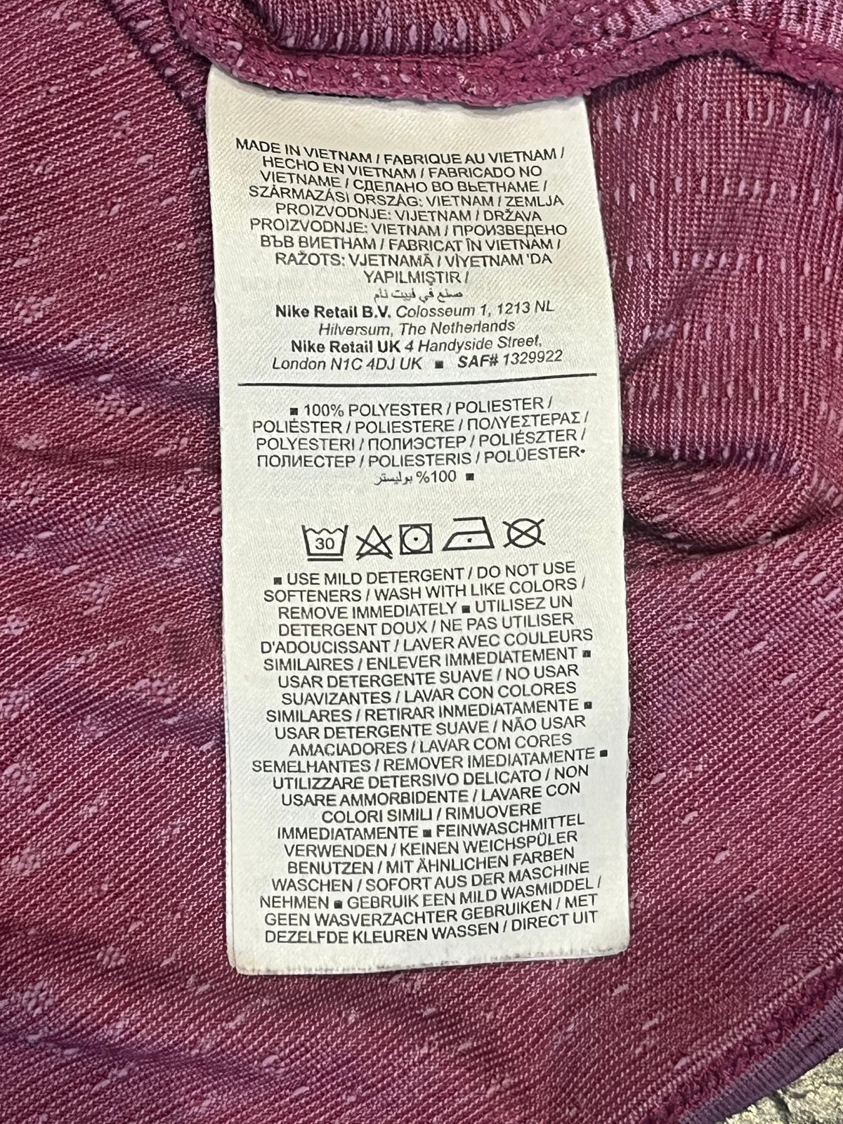 Pink/Purple Nike Men’s Dri Fit ADV Running T Shirt