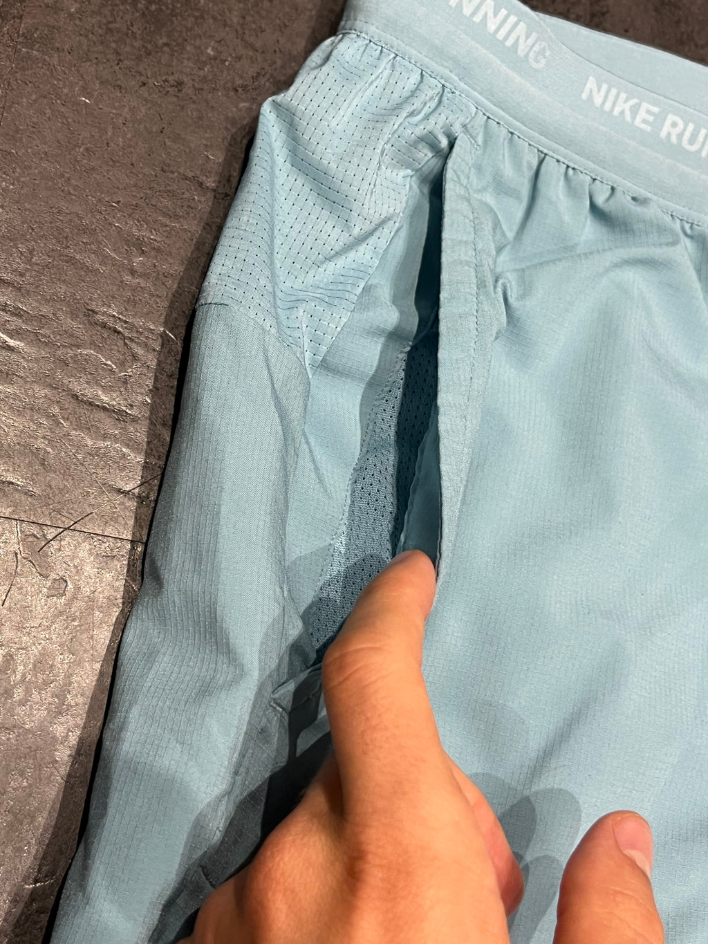 Light Blue Nike Men’s Dri Fit Flex Stride Brief Lined 5” Running Shorts