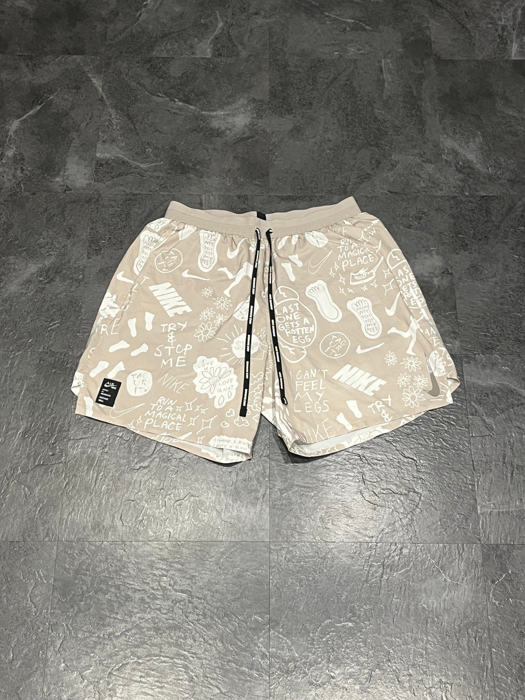 Beige Nike A.I.R Nathan Bell Men’s Dri Fit Flex Stride 7” Running Shorts