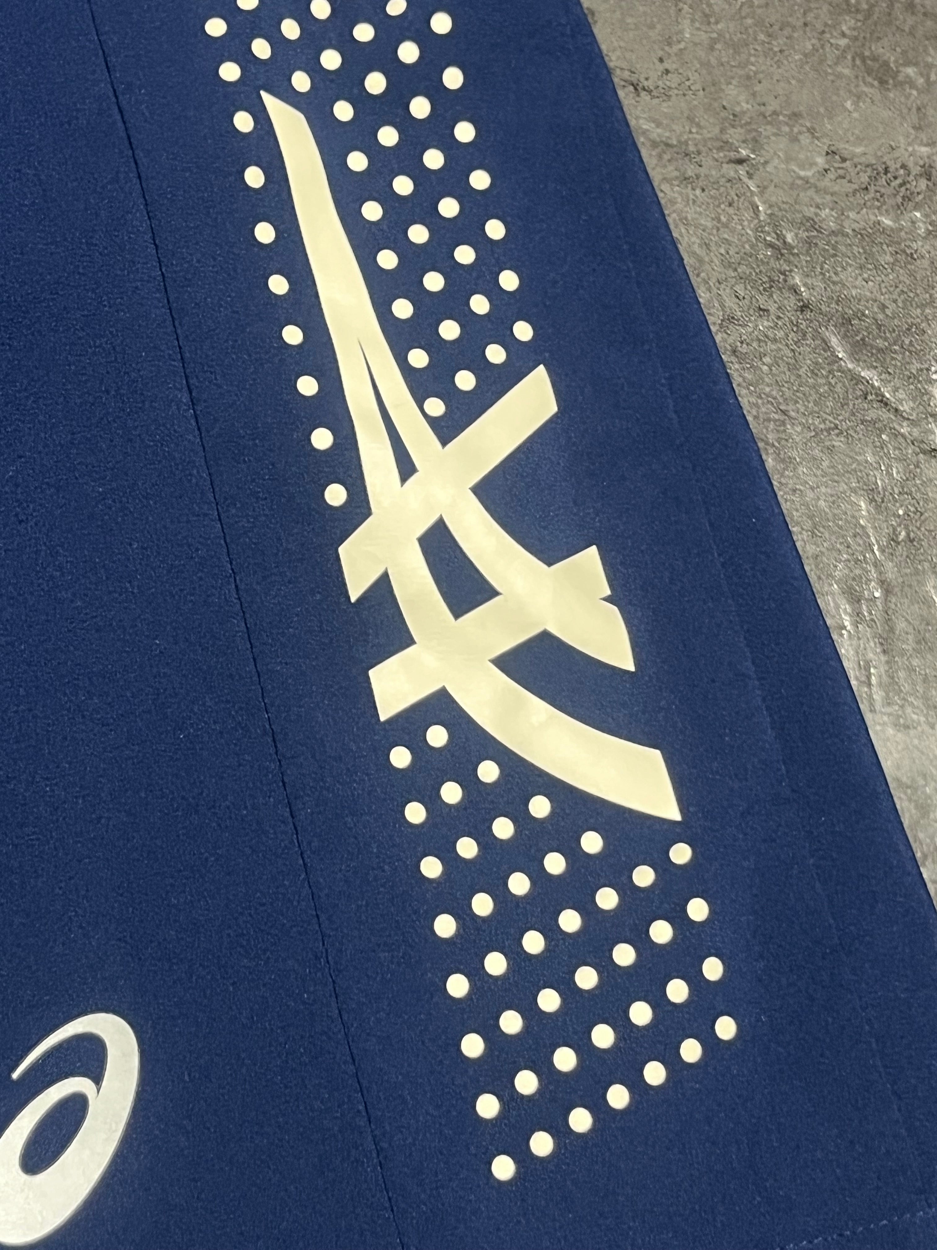 Navy Blue & White ASICS Men’s Icon 7” Shorts