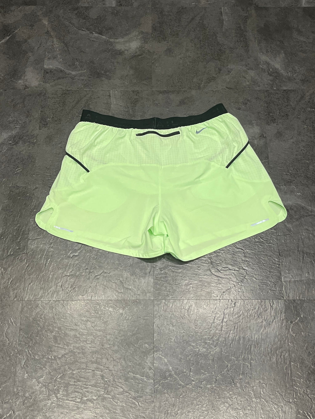 Neon Green Nike Men’s “Second Sunrise” Dri Fit Trail 5” Brief Lined Running Shorts