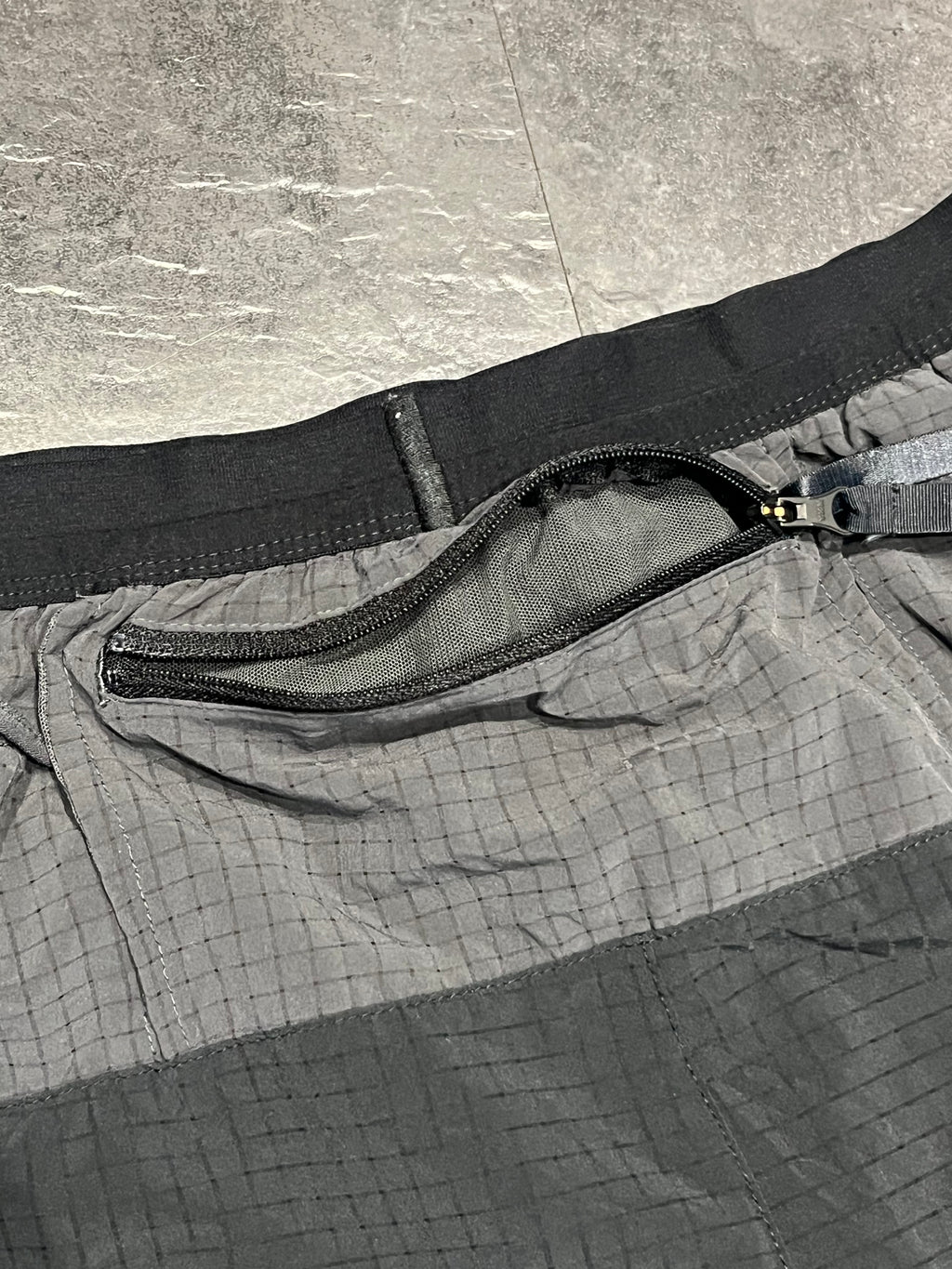 Black & Grey Nike Men’s Dri Fit Trail 5” Brief Lined Shorts