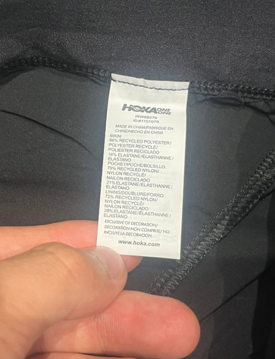 Black Hoka Men’s Glide 7” Racing Shorts