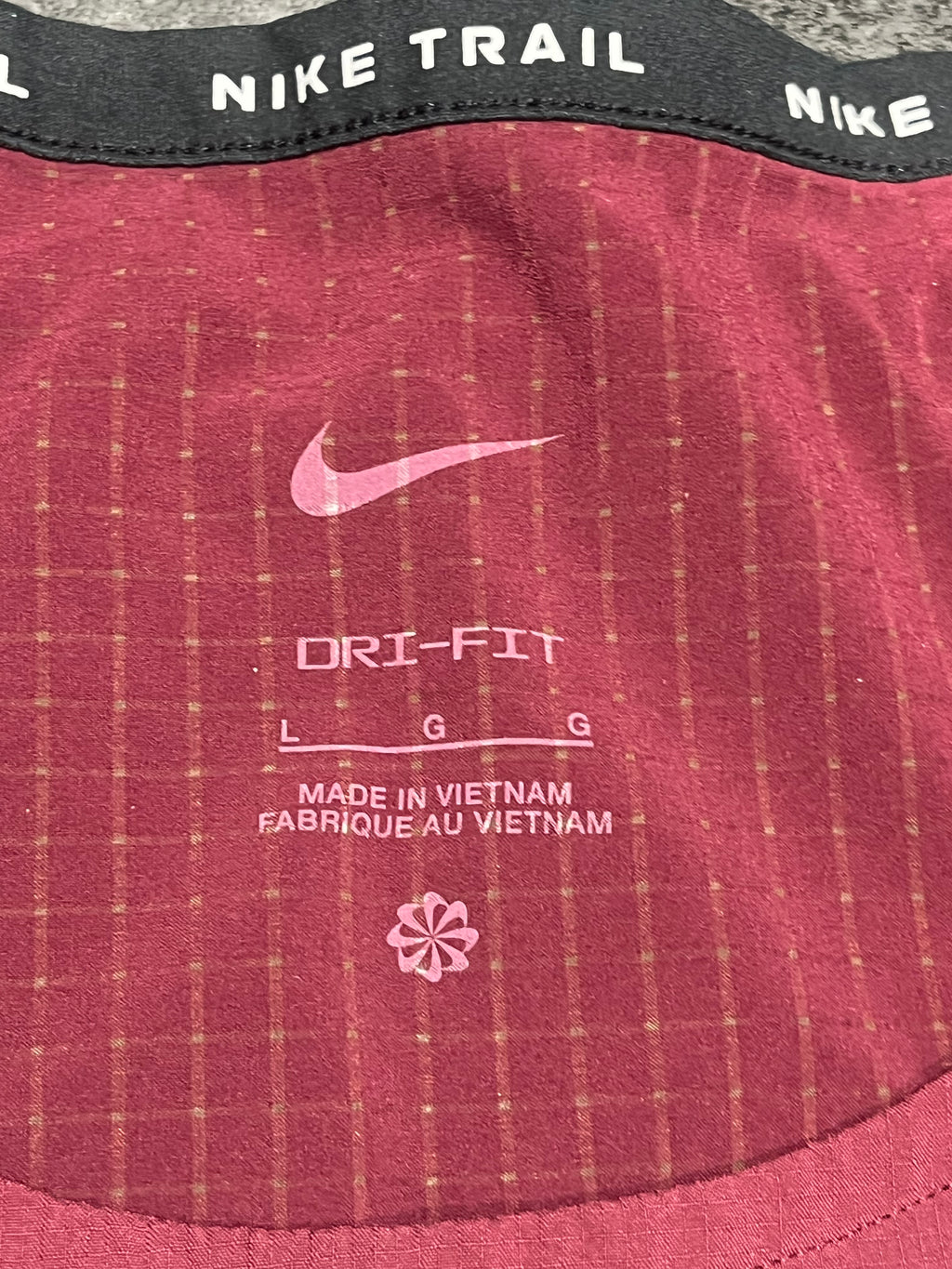 Burgundy Nike Men’s Dri Fit Rise 365 Trail Running T Shirt