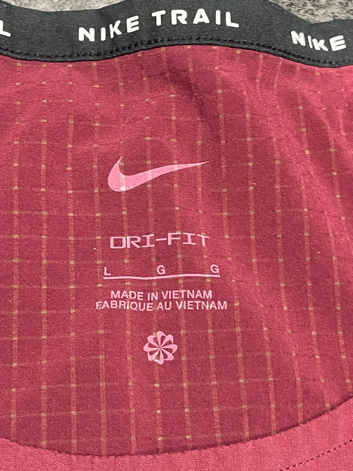 Burgundy Nike Men’s Dri Fit Rise 365 Trail Running T Shirt