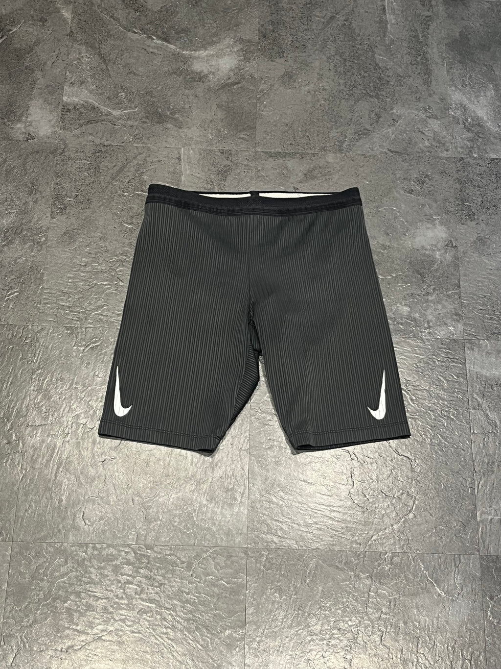 Black Nike Mens Aeroswift Racing 1/2 Tights
