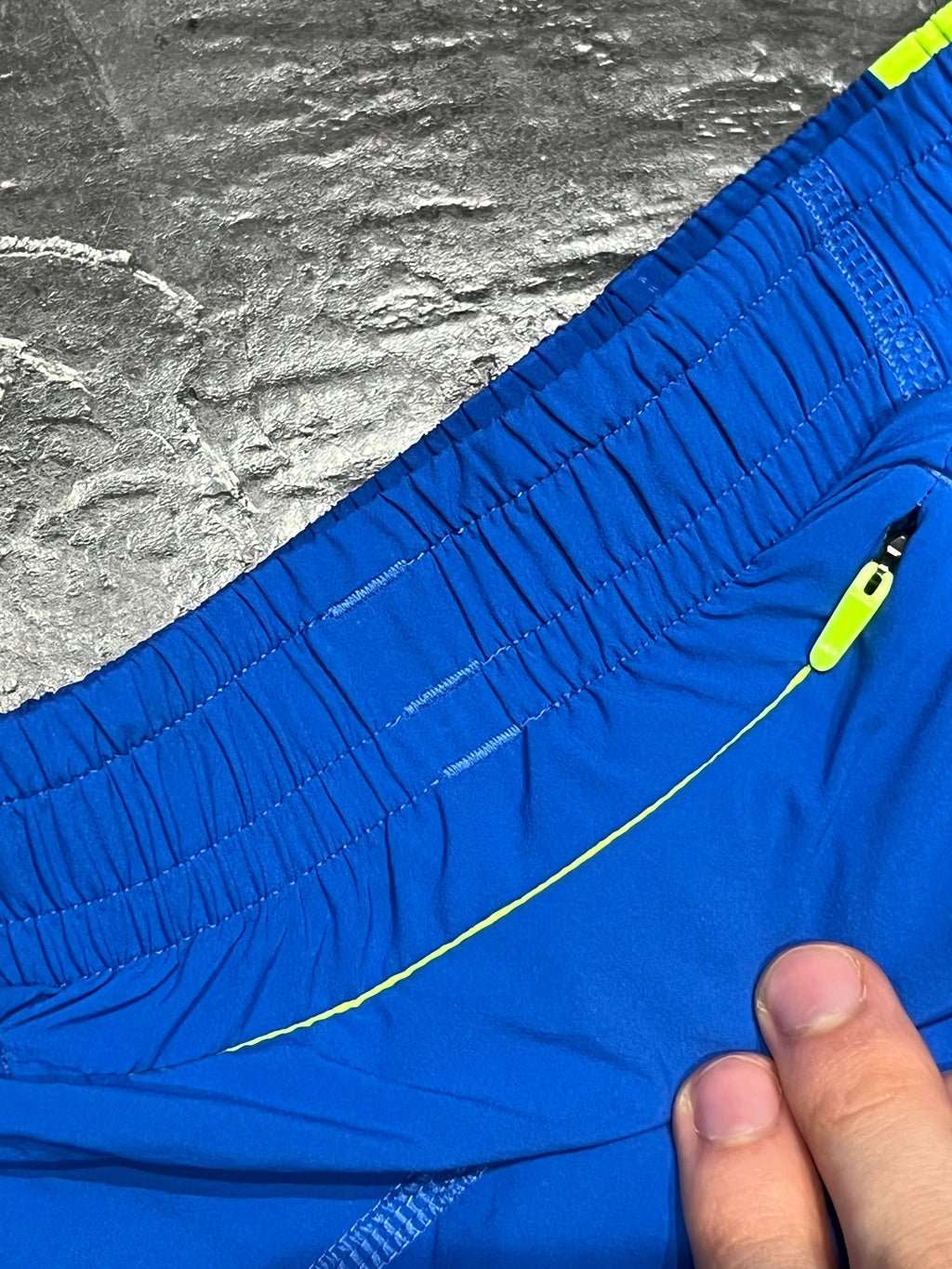 Blue/Yellow Adidas Men’s Adizero 2” Racing Split Shorts