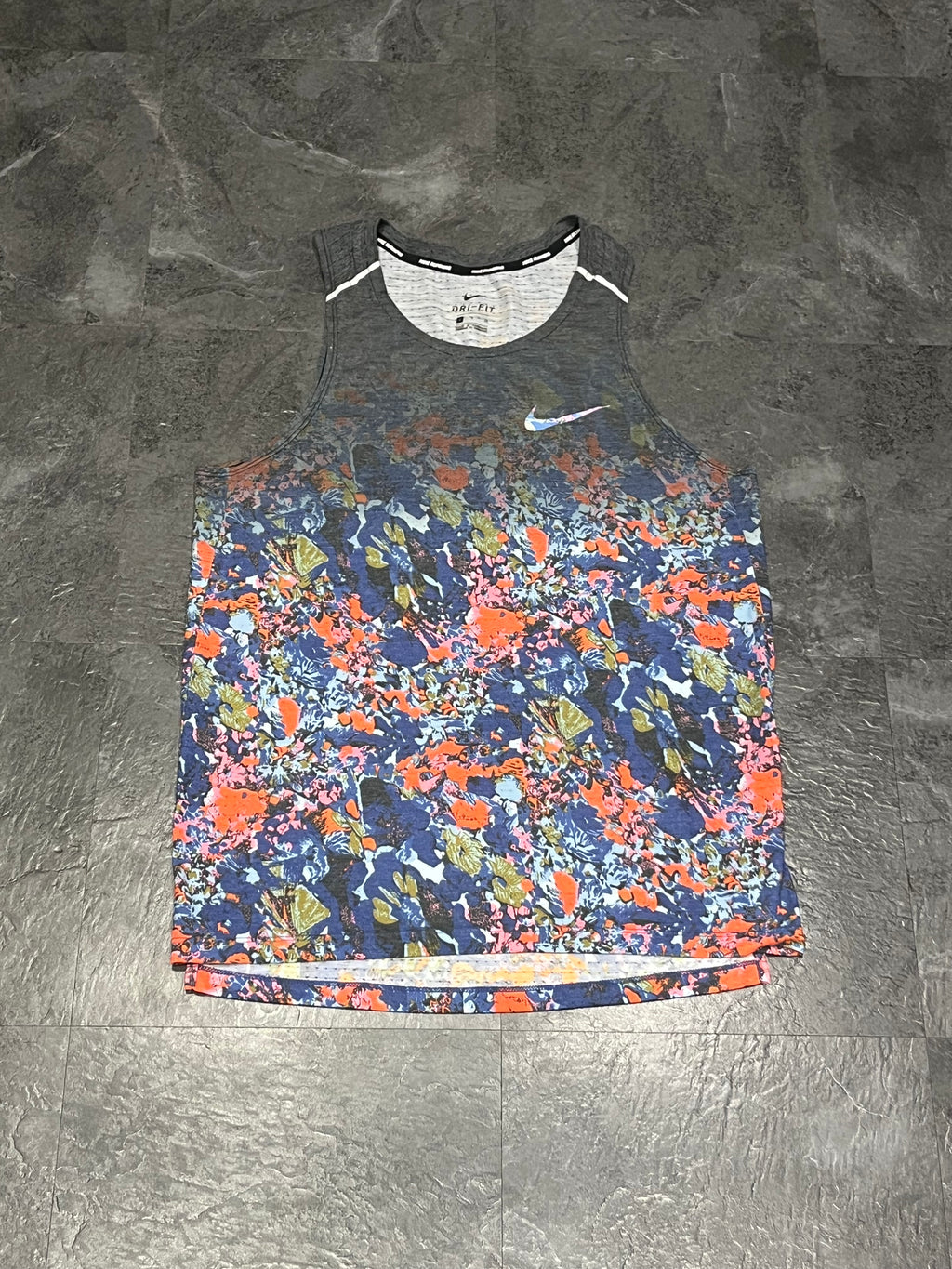 Floral Nike Men’s Dri Fit Miler Running Vest
