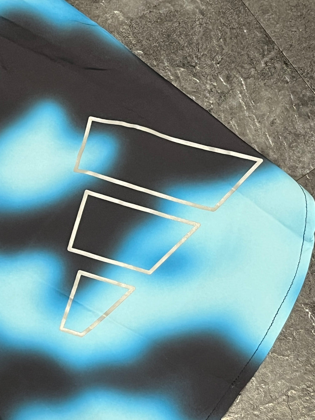 Blue/Black Adidas Men’s Icon Graphic Running Shorts