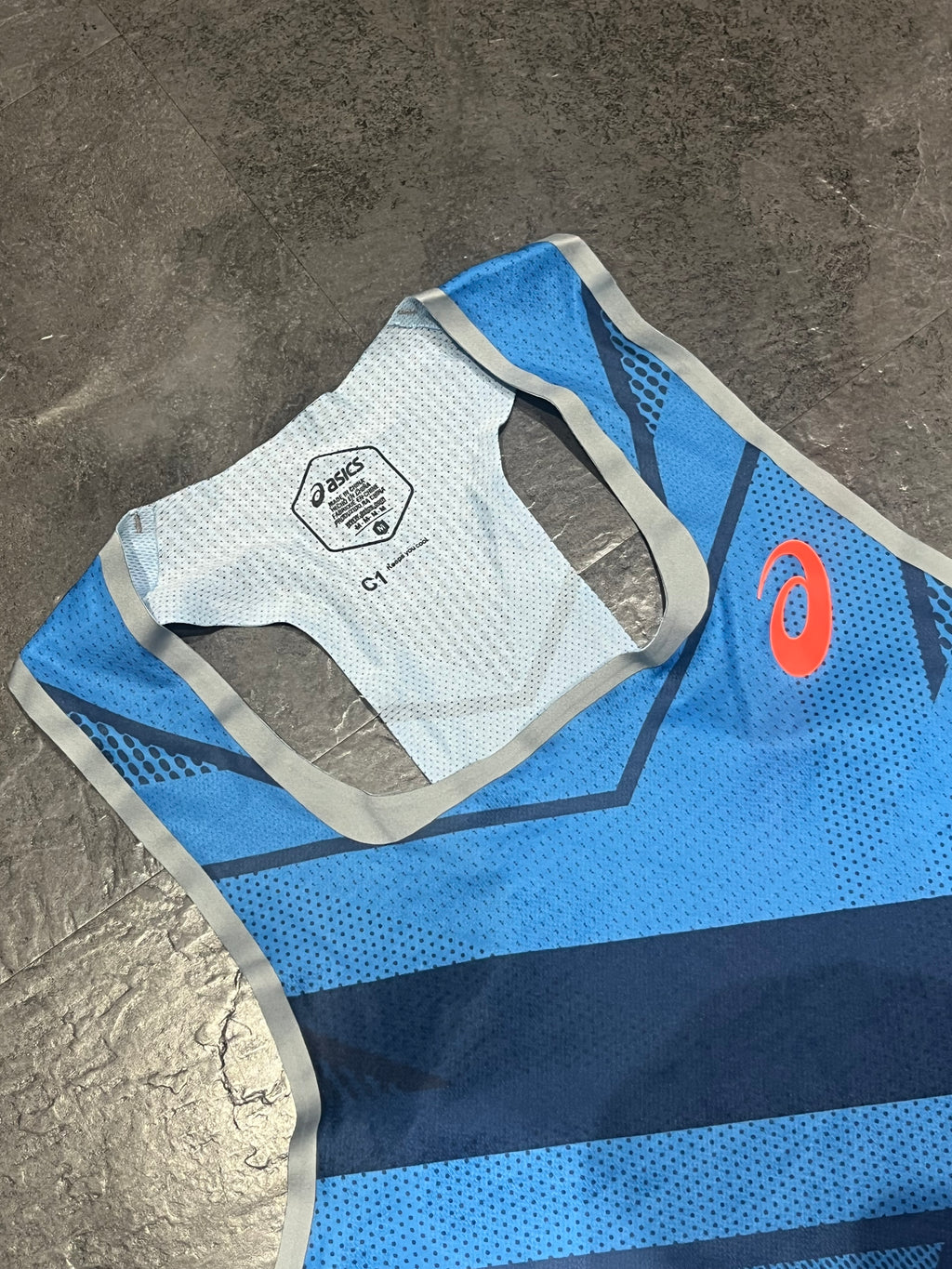 Blue Asics Men’s Track Elite Cooling Racing Singlet