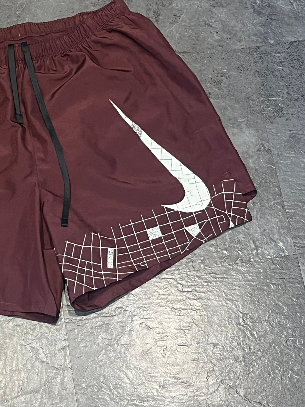 Burgundy / Dark Maroon Nike Men’s Dri Fit Running Division 5” Brief Lined Shorts