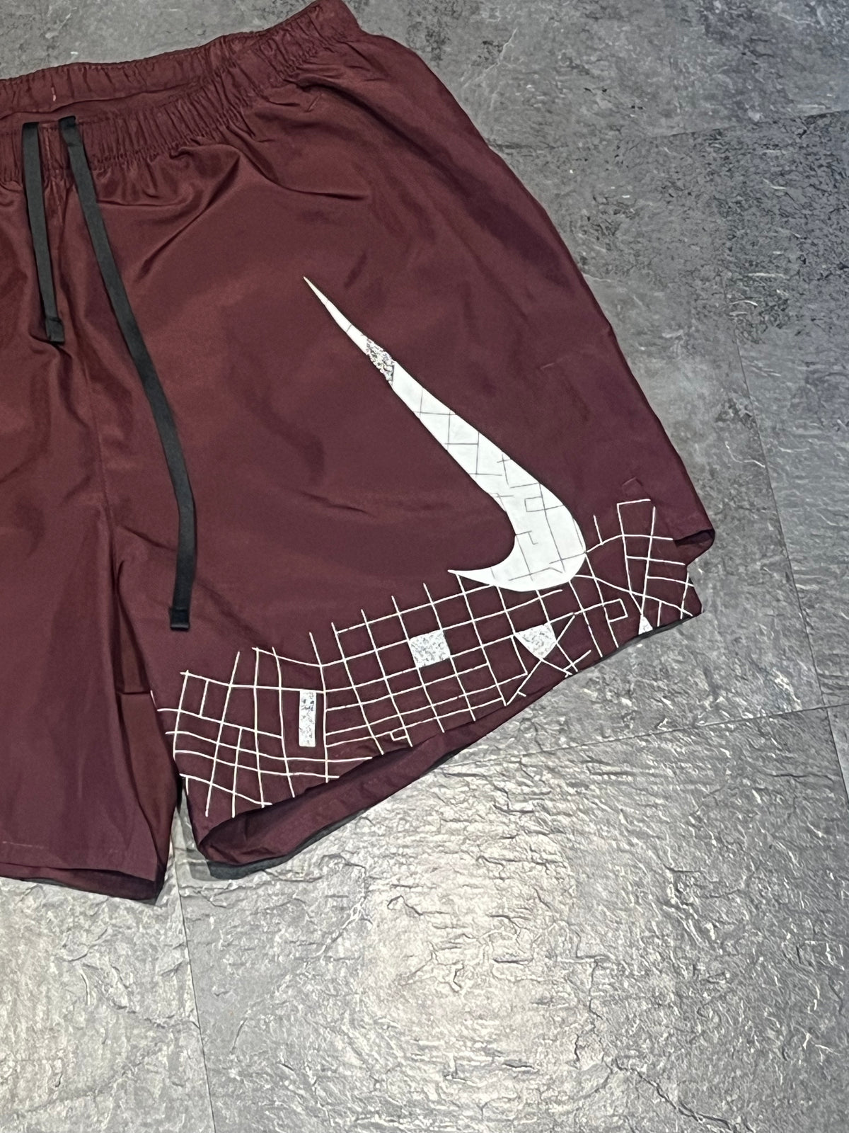 Burgundy / Dark Maroon Nike Men’s Dri Fit Running Division 5” Brief Lined Shorts