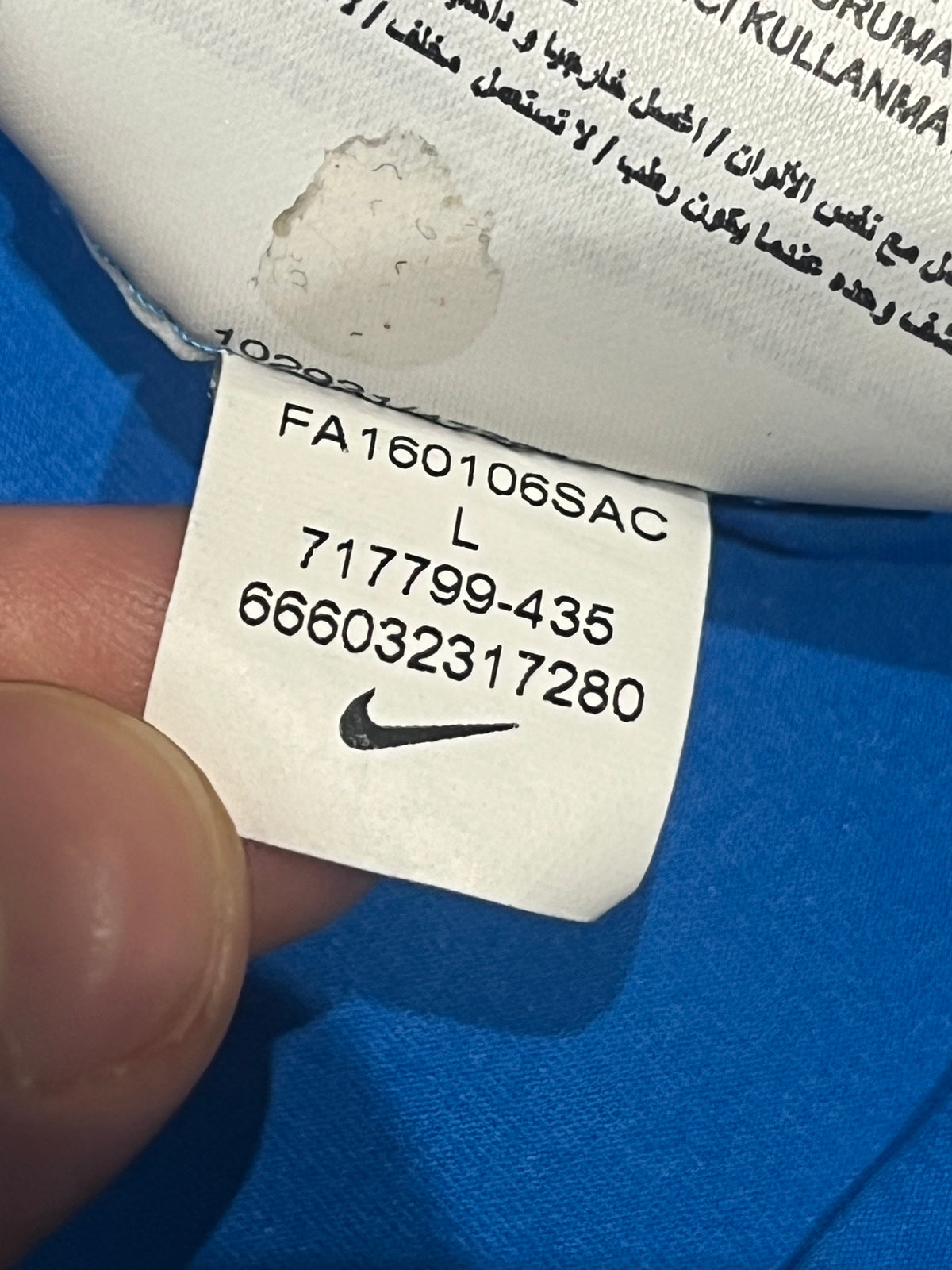 Blue Nike Me’s Dri Fit Pro Elite Singlet