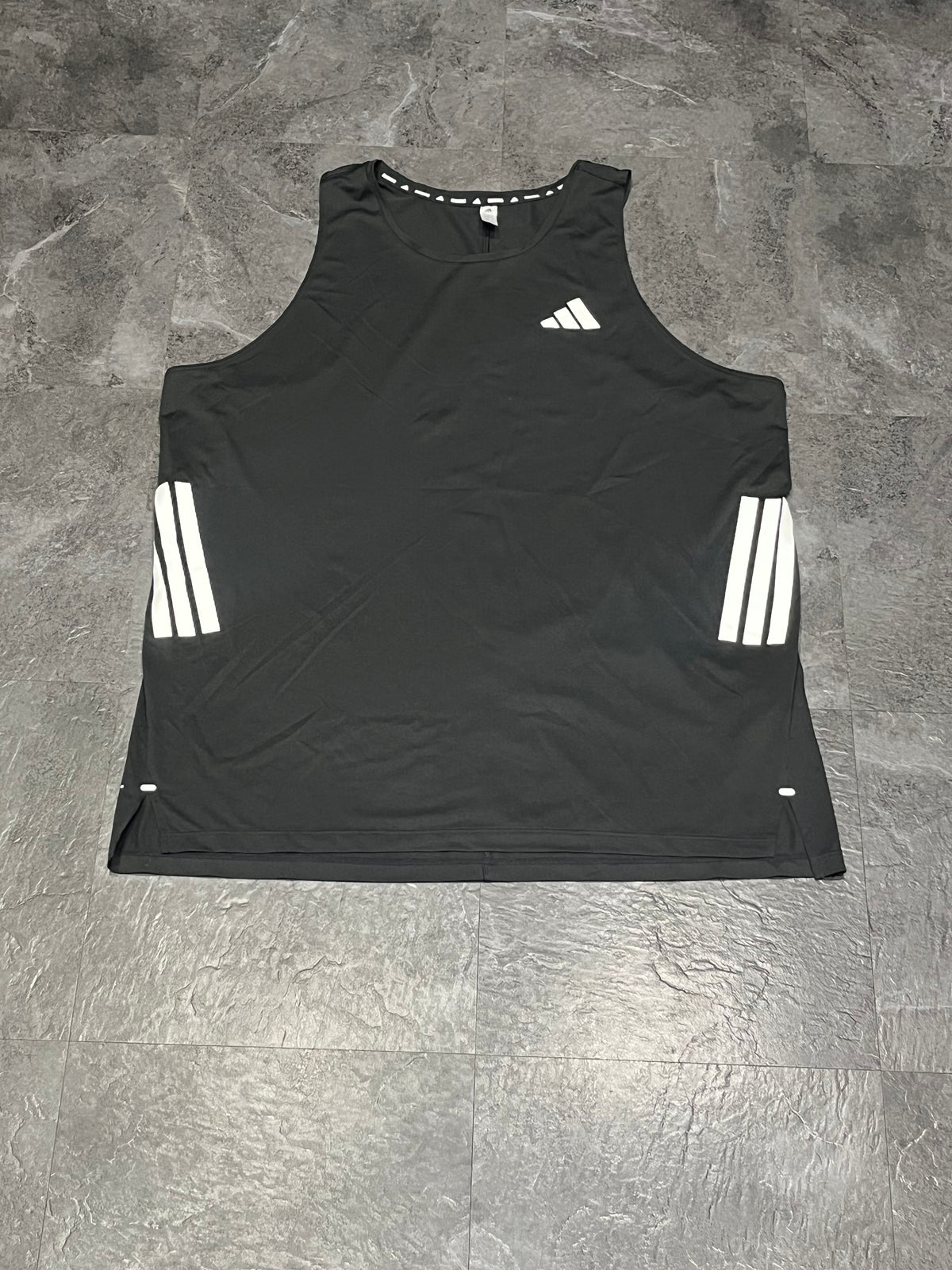 Black/White Adidas Own The Run Racing Singlet