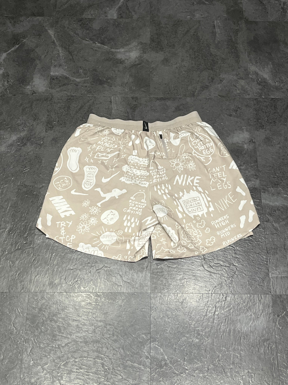 Beige Nike A.I.R Nathan Bell Men’s Dri Fit Flex Stride 7” Running Shorts