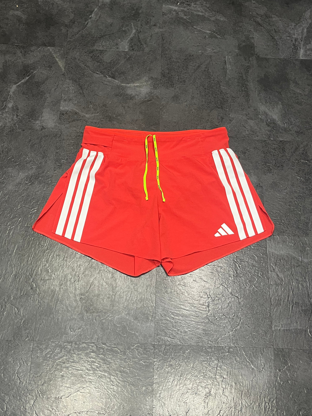 Red/White Adidas Men’s Adizero Gel Pocket 5” Brief Lined Running Shorts