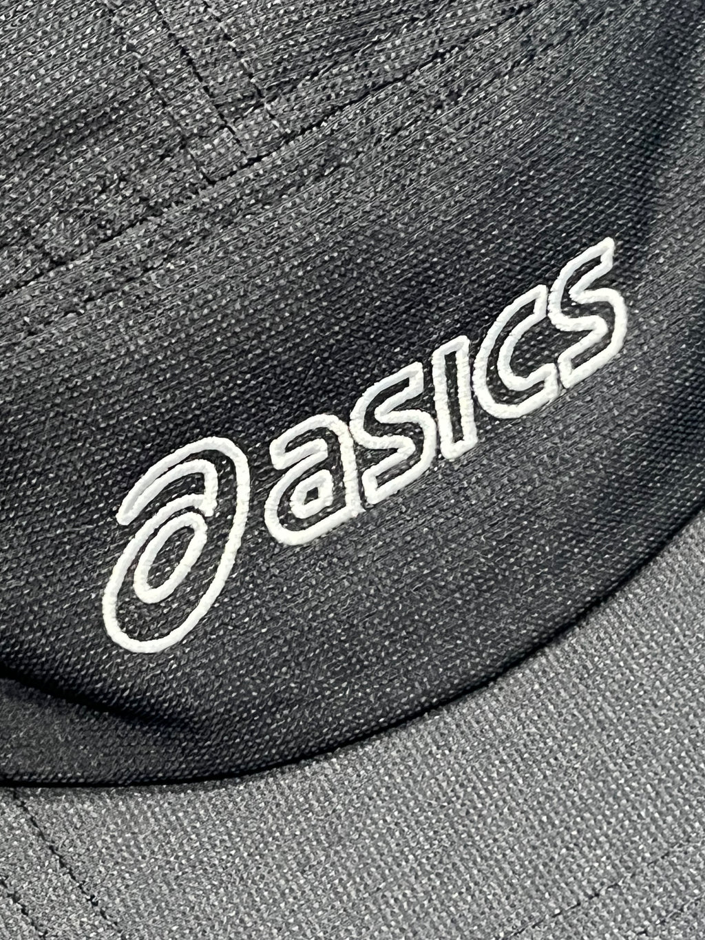 Black/White Asics 5 Panel Running Cap - Unisex