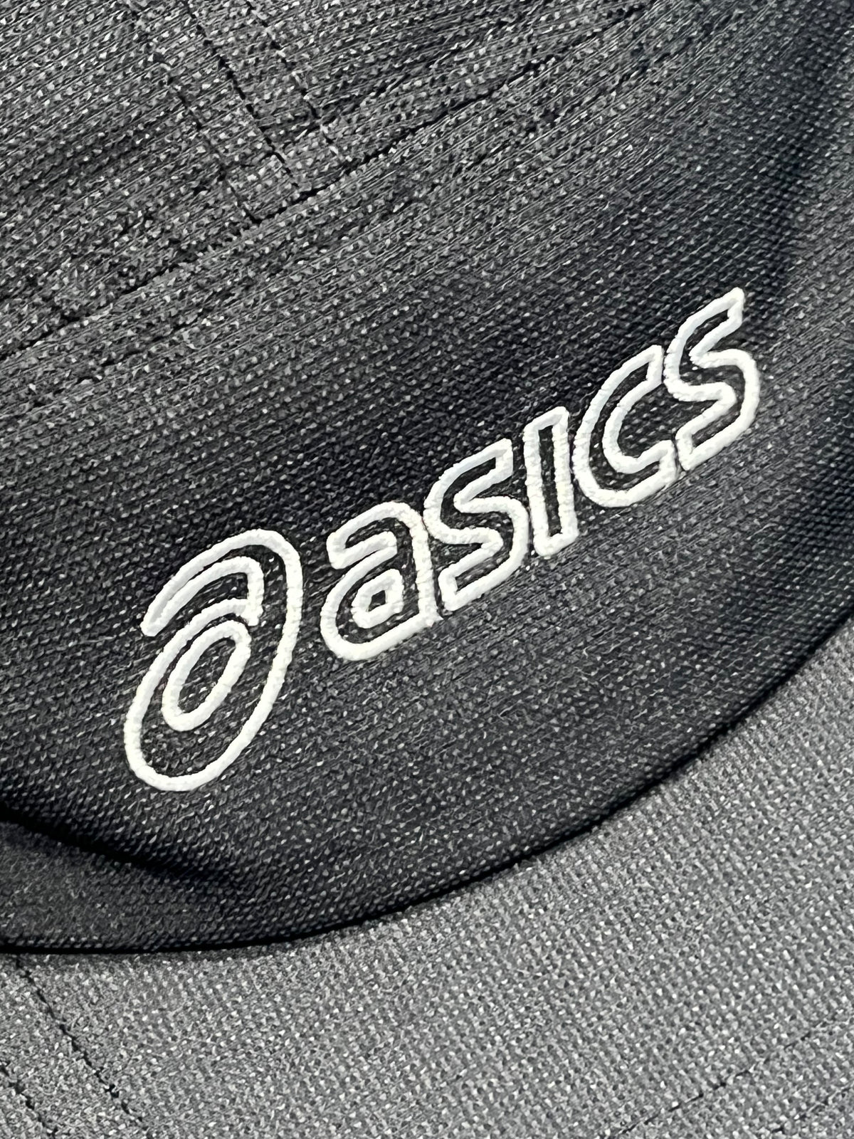 Black/White Asics 5 Panel Running Cap - Unisex