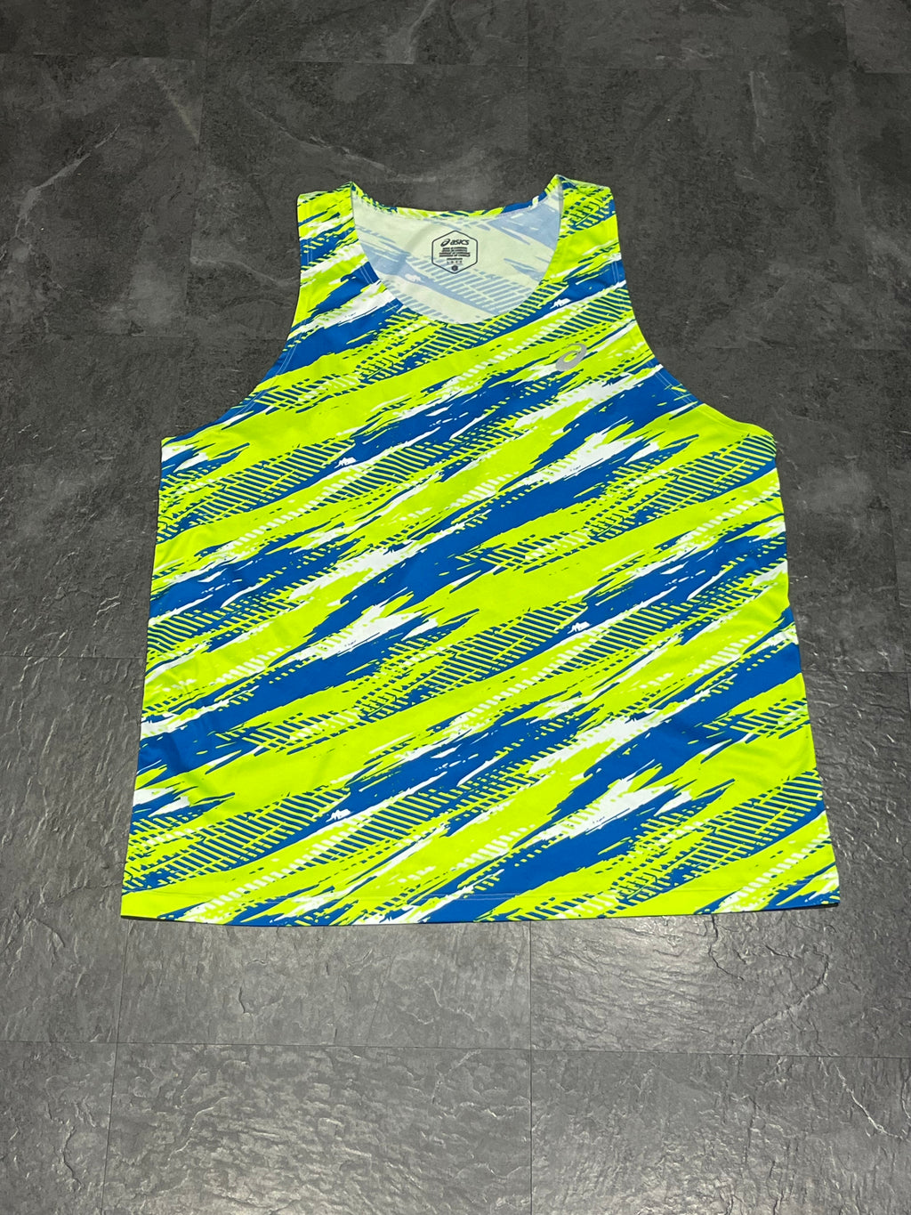 Green / Blue Asics Men’s Color Injection Racing Singlet