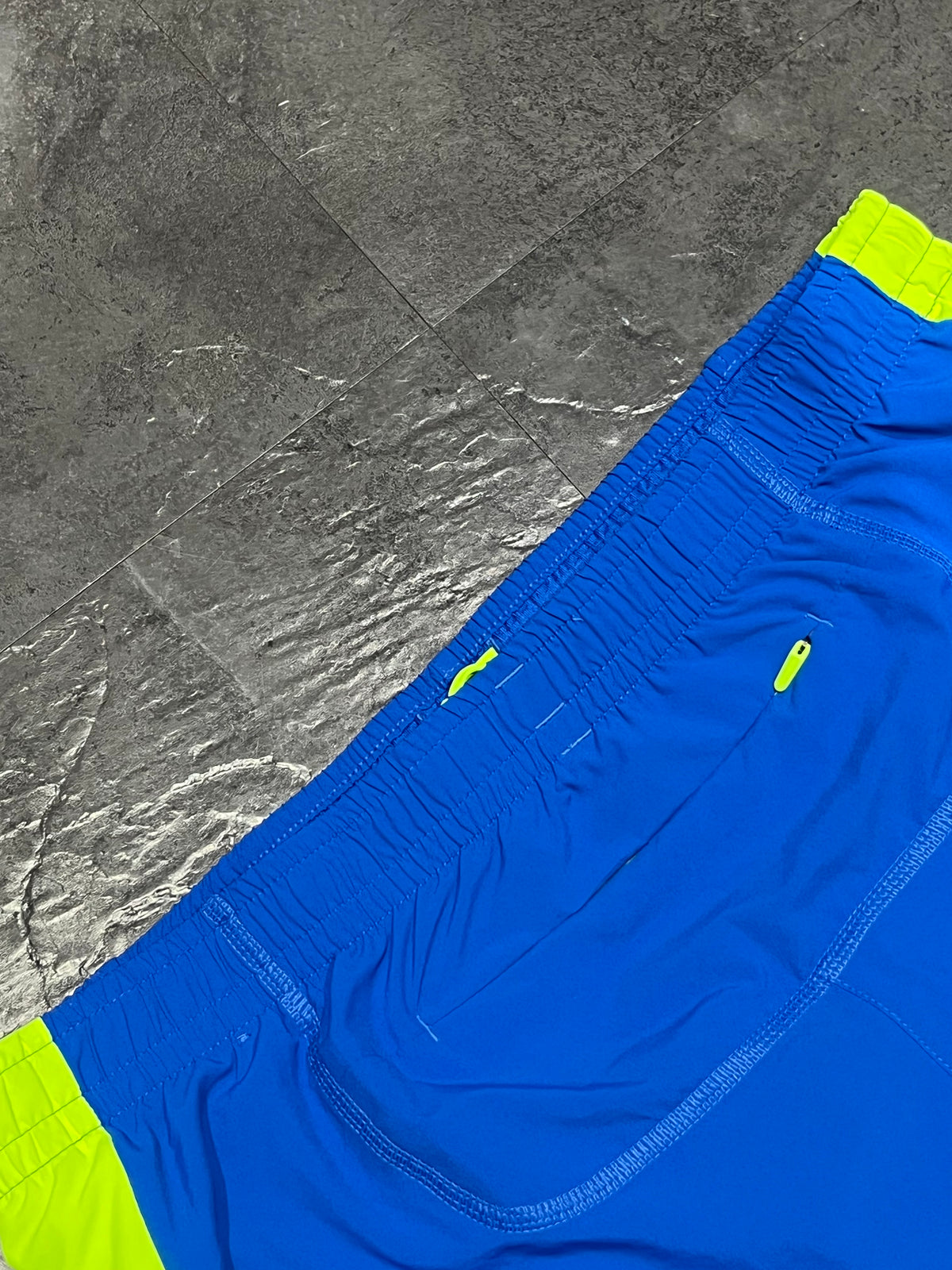 Blue & Lime Adidas Adizero Men’s 3” Brief Lined Racing Split Shorts