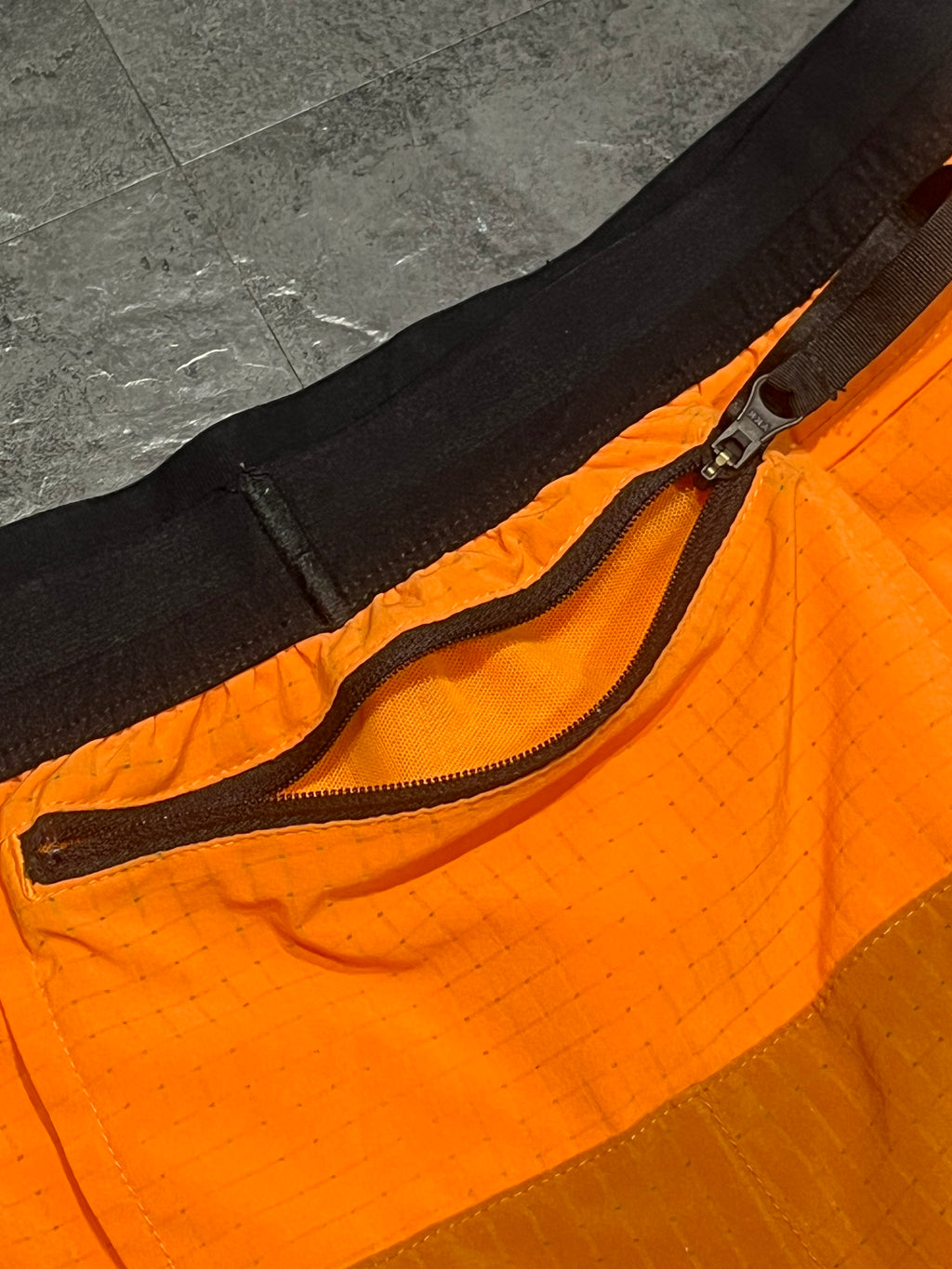 Orange Nike Men’s Dri Fit Trail 5” Brief Lined Running Shorts