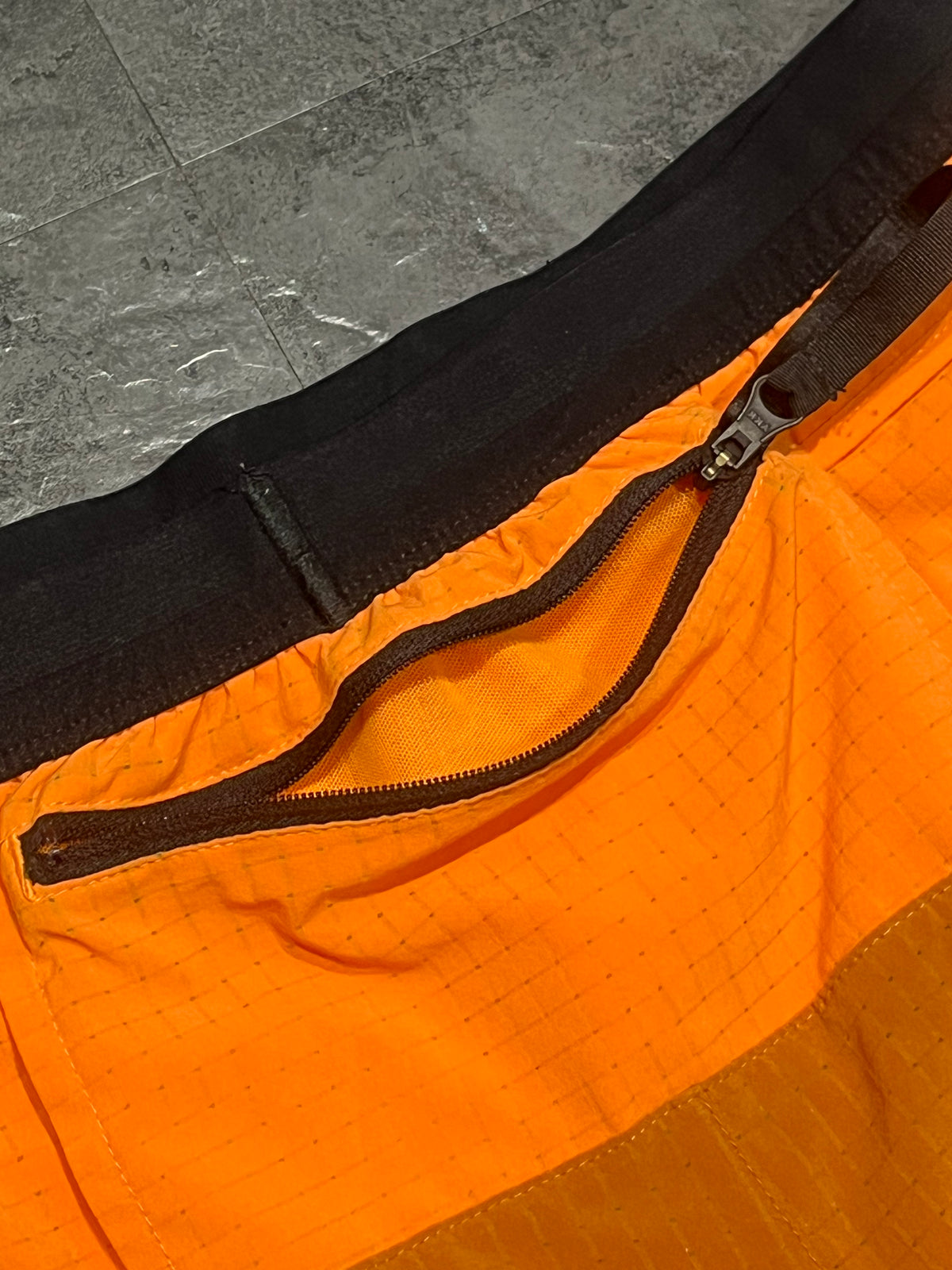 Orange Nike Men’s Dri Fit Trail 5” Brief Lined Running Shorts