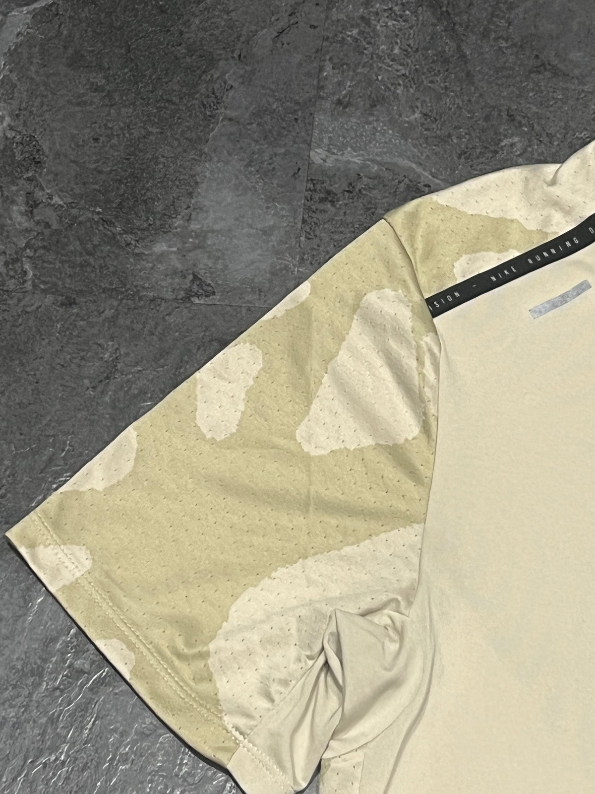 Beige Nike Men’s Dri Fit Rise 365 Running Division T Shirt