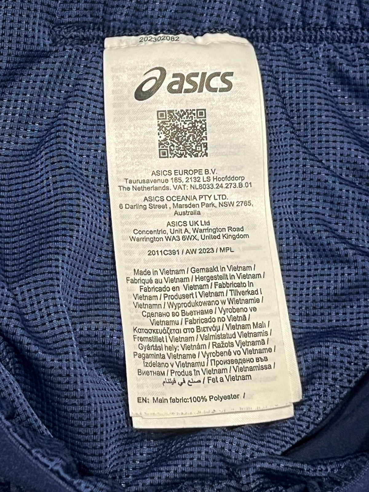 Navy Blue Asics Men’s Road 5” Brief Lined Running Shorts