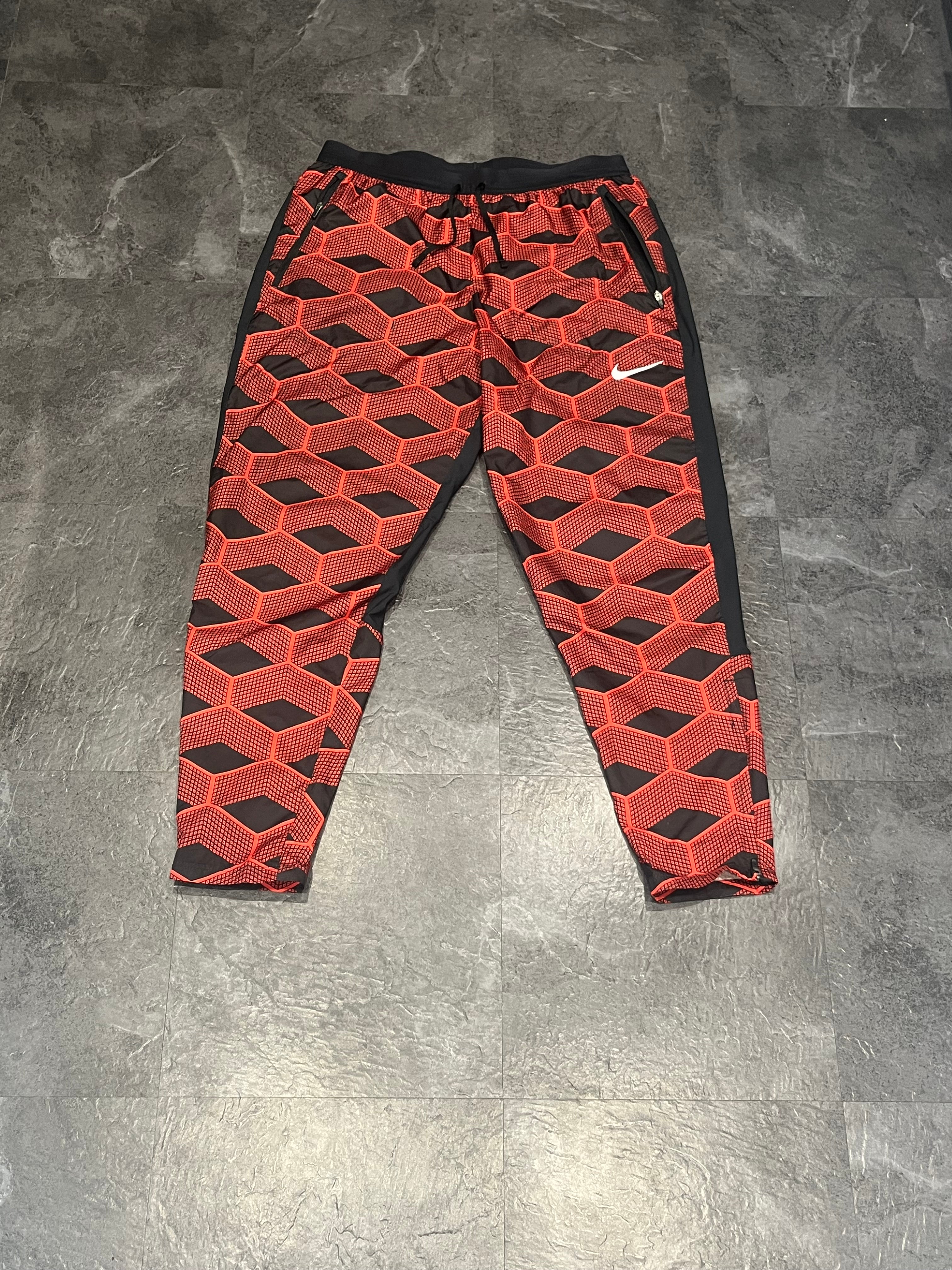 Red & Black Nike Men’s Dri Fit Team Kenya Shield Running Bottoms