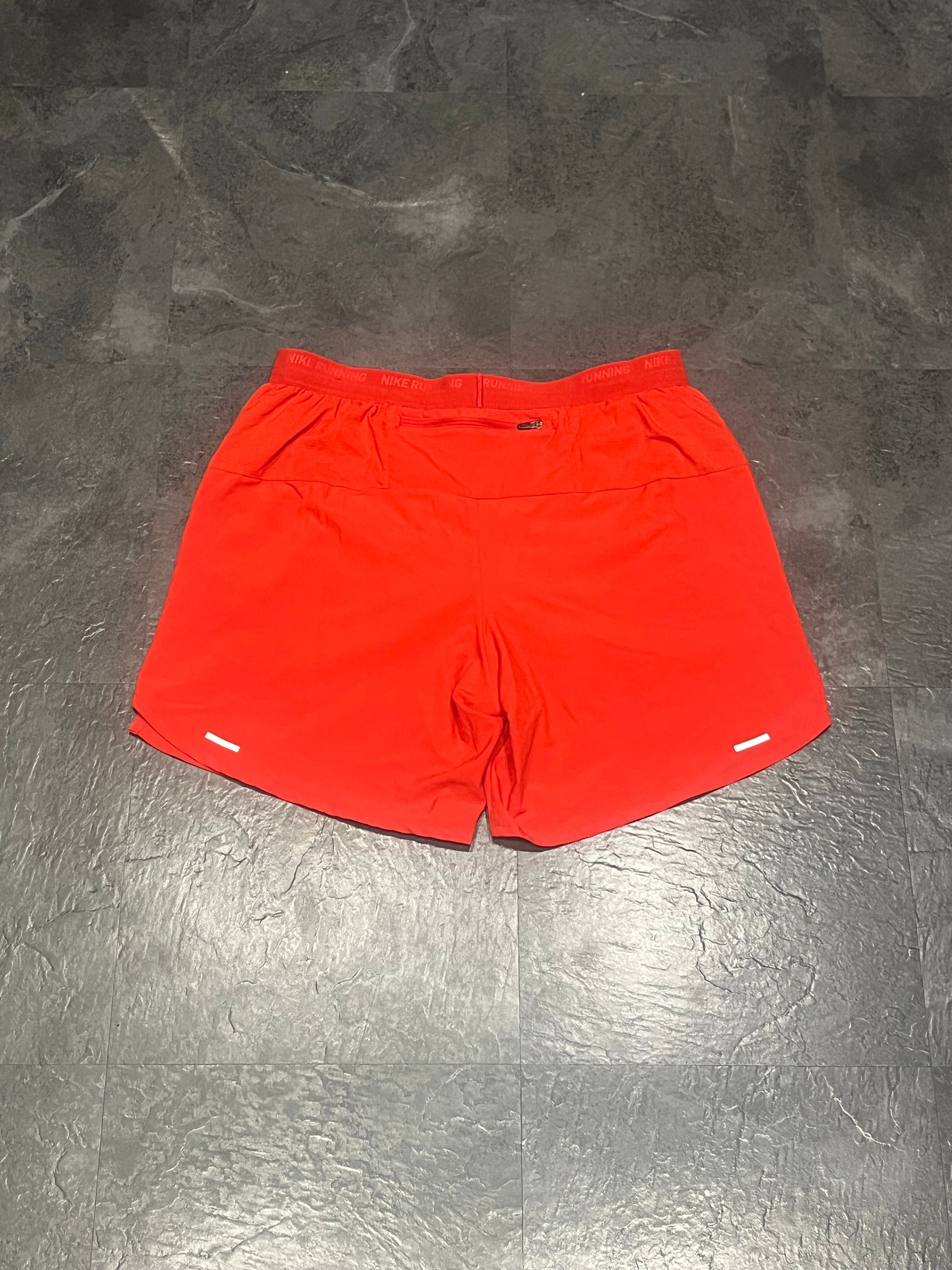 Red Nike Men’s Dri Fit Flex Stride 7” Brief Lined Running Shorts