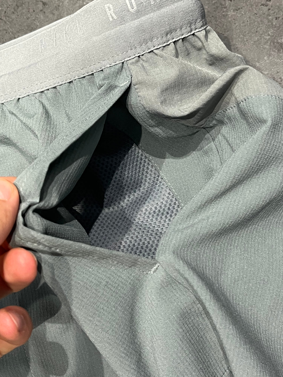 Grey Nike Men’s Dri Fit Stride 5” Brief Lined Running Shorts