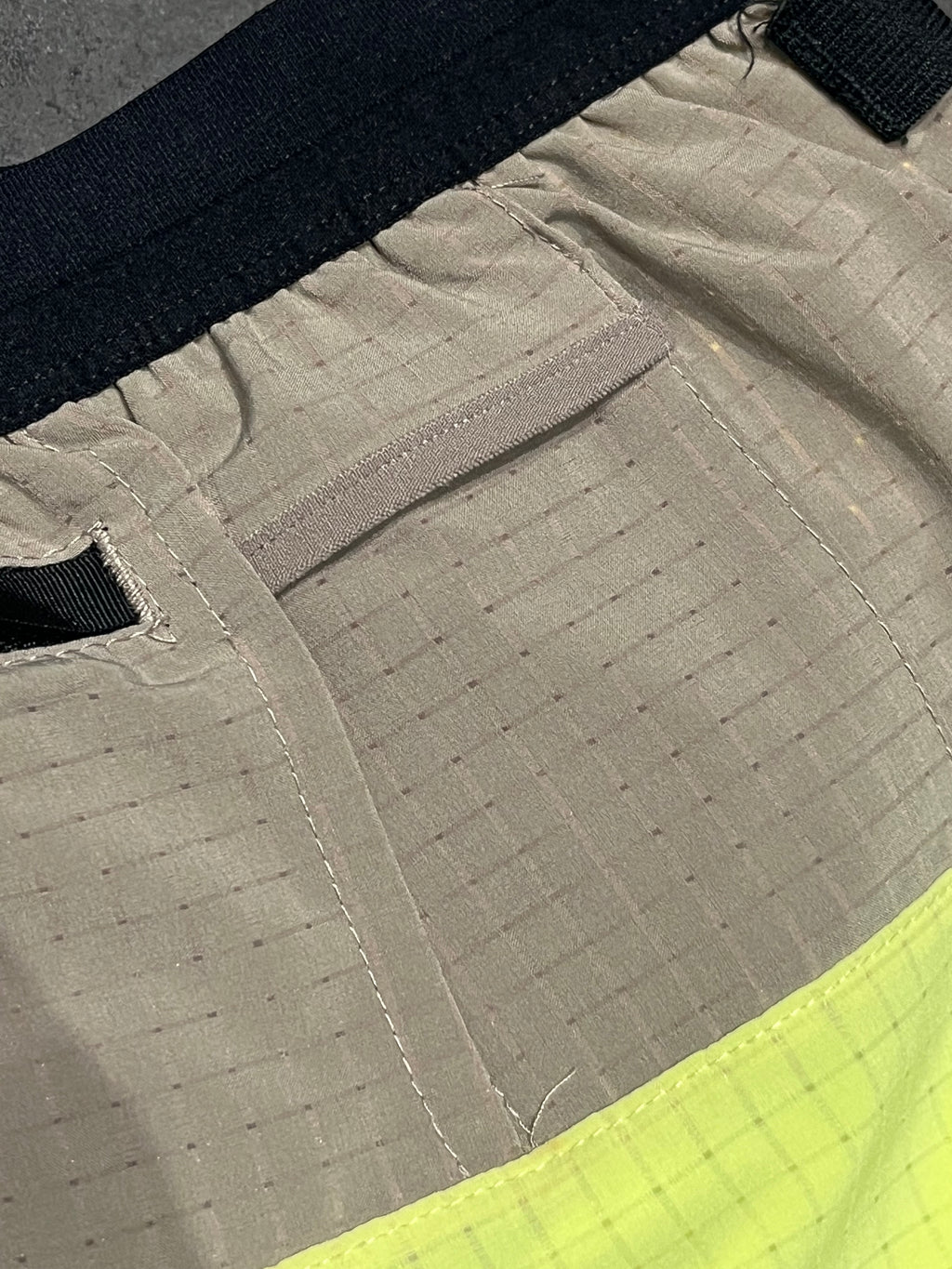 Beige & Light Lemon Nike Men” Dri Fit Trail 5” Brief Lined Running Shorts