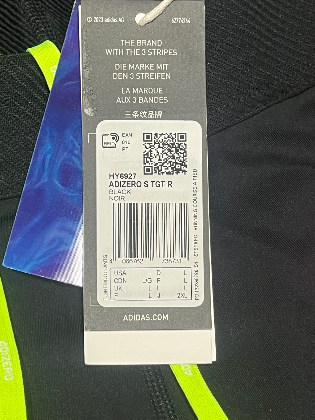 Black & Pink Adidas Adizero Mens Rheon Racing 1/2 Tights