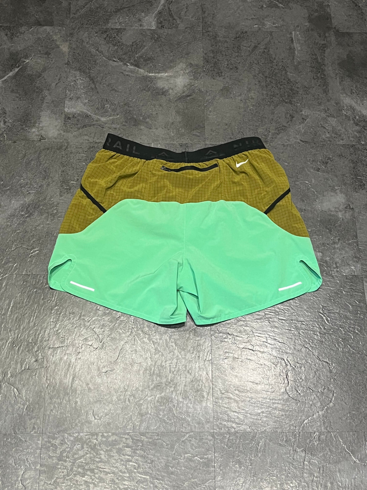 Mint Nike Men’s Dri Fit Trail “Second Sunrise” 7” Brief Lined Running Shorts