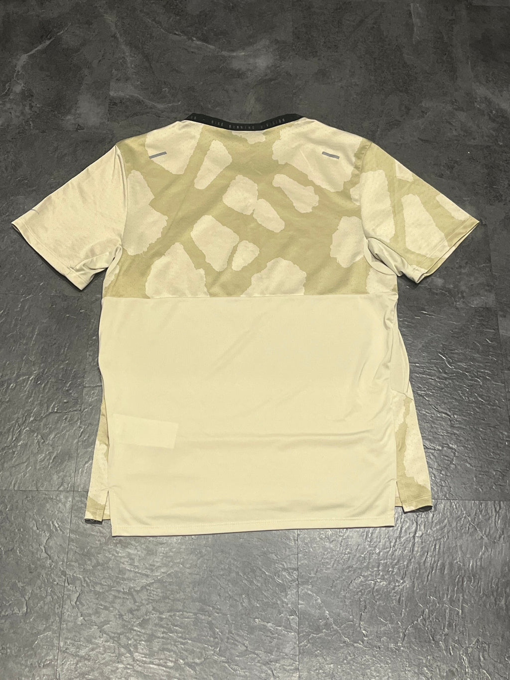 Beige Nike Men’s Dri Fit Rise 365 Running Division T Shirt