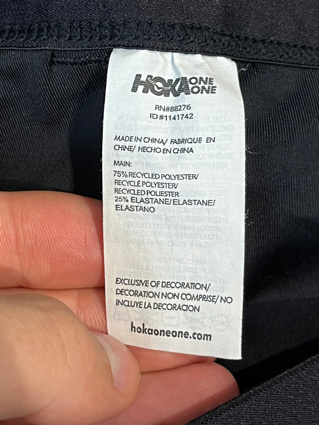 Black Hoka Men’s Fly Racing 1/2 Tights