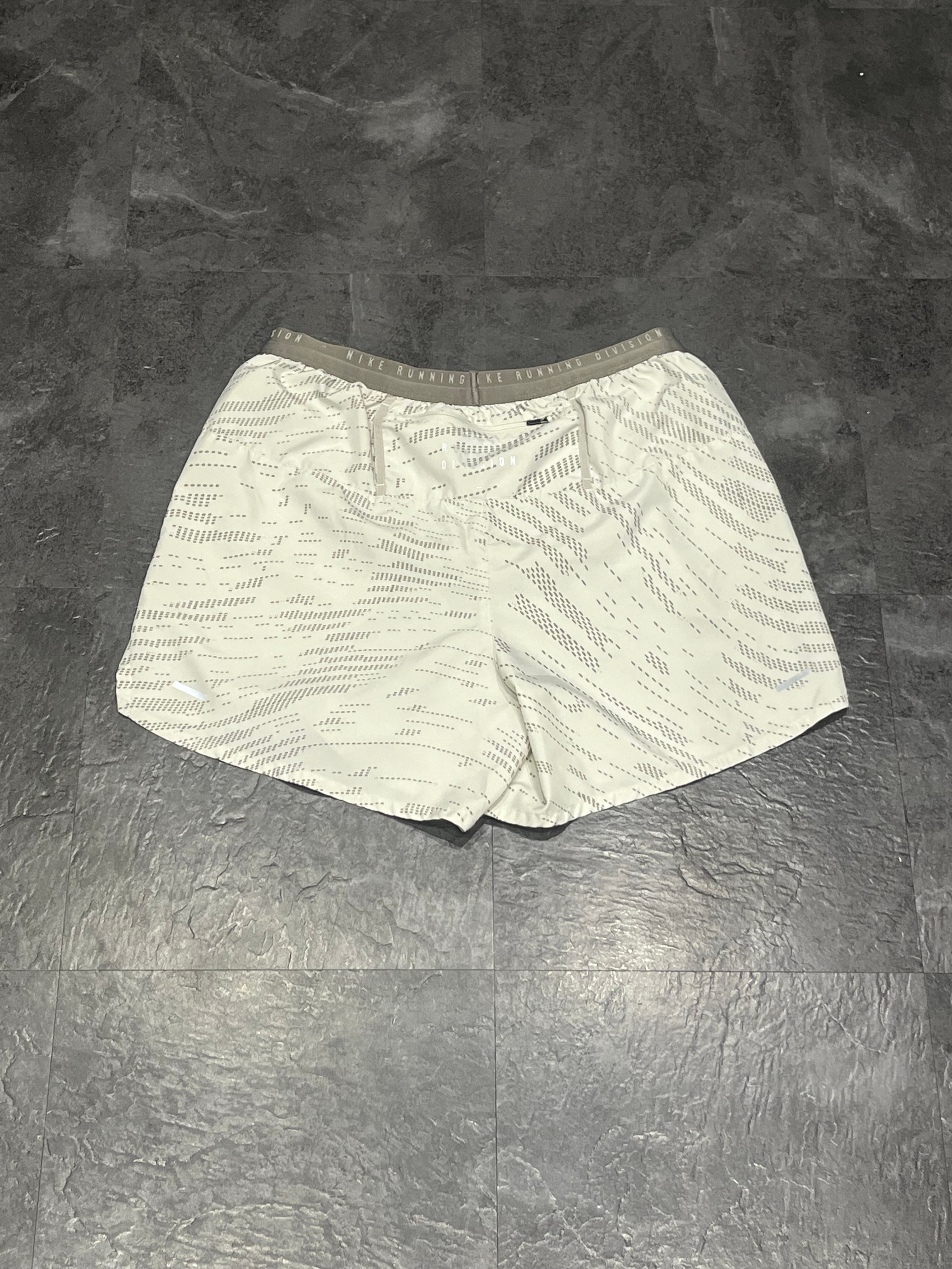 White Nike Men’s Dri Fit Running Division 5” Brief Lined Running Shorts