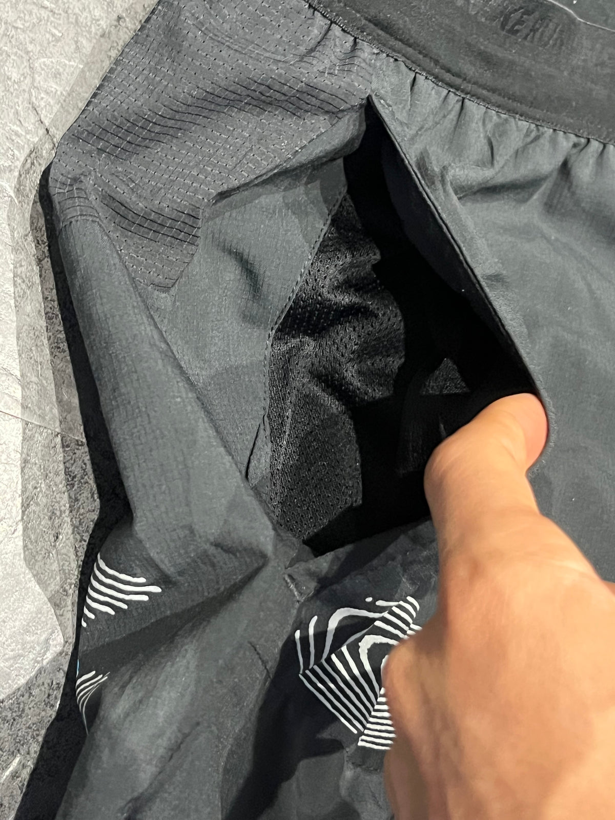 Black Nike Men’s Dri Fit Stride Energy 5” Brief Lined Running Shorts
