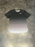 Black & Grey Gradient Nike Mens Dri Fit Miler SS Running T Shirt