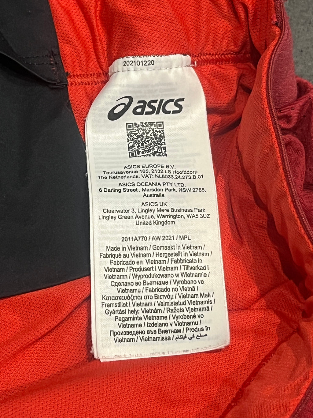 Red Asics Men’s 2IN1 Ventilate Performance Running Shorts
