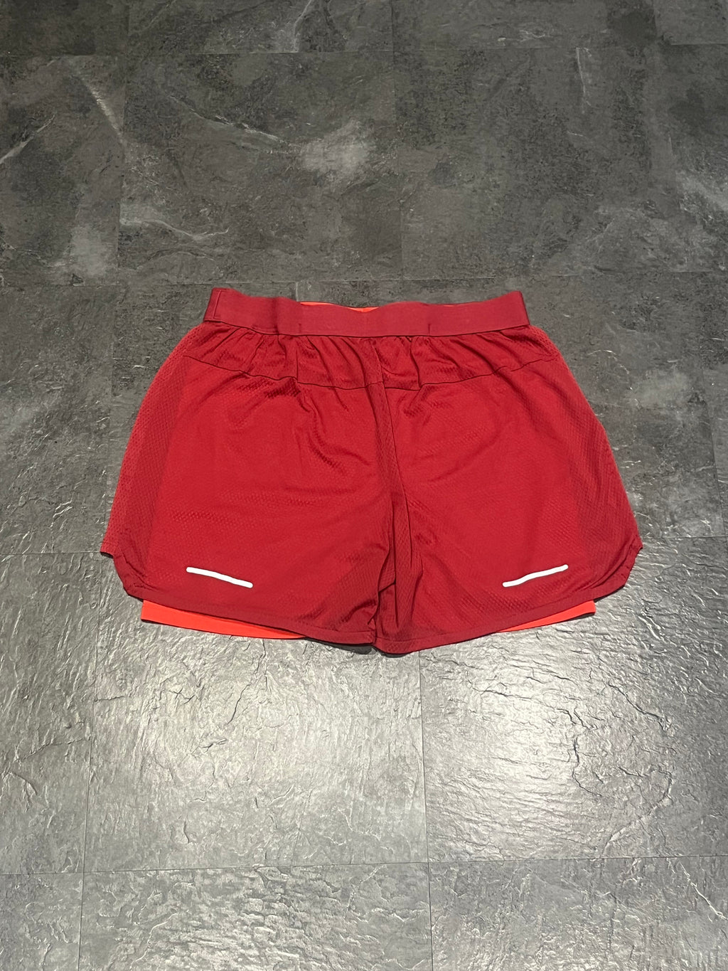 Red Asics Men’s 2IN1 Ventilate Performance Running Shorts