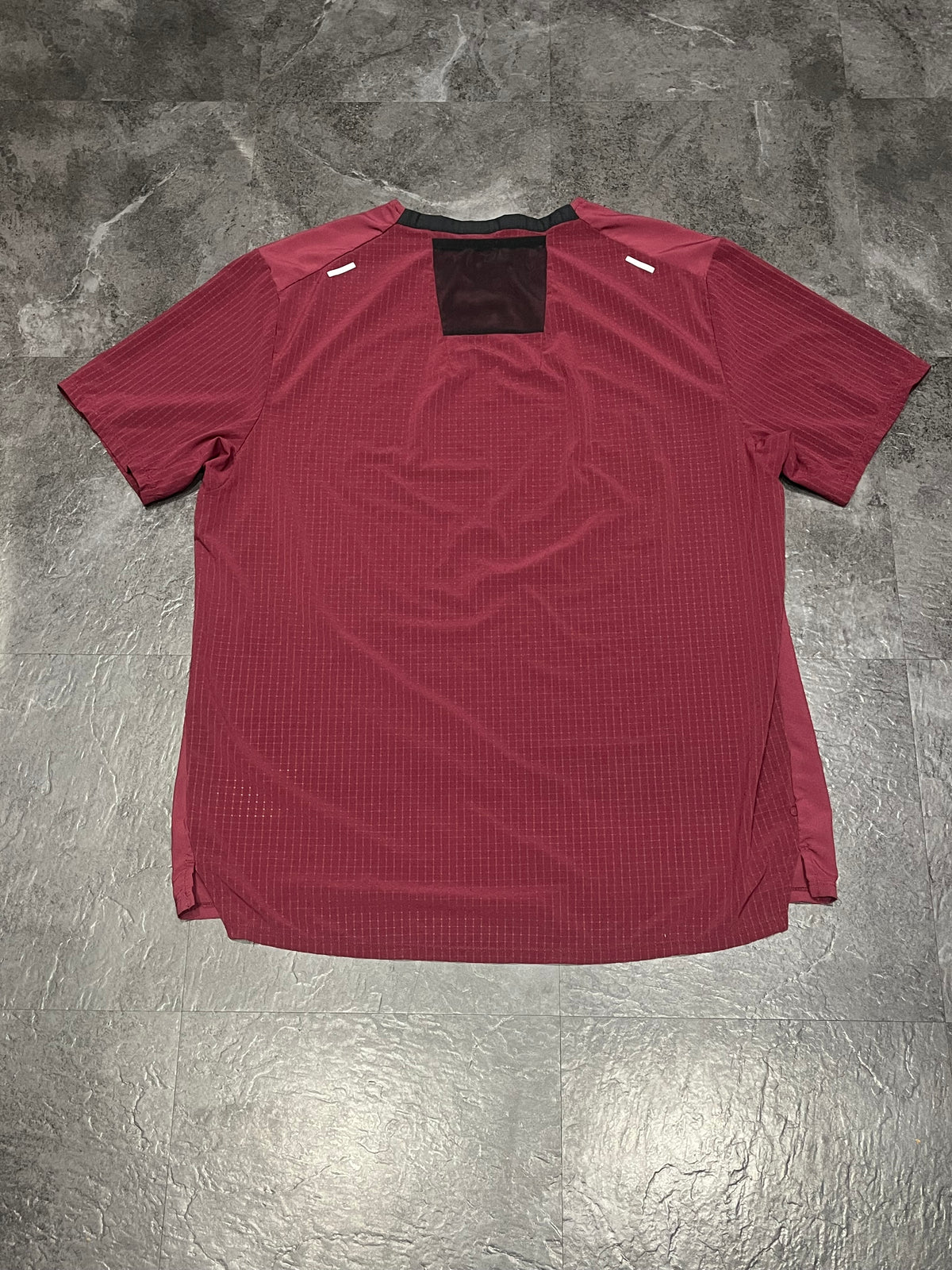Burgundy Nike Men’s Dri Fit Rise 365 Trail Running T Shirt