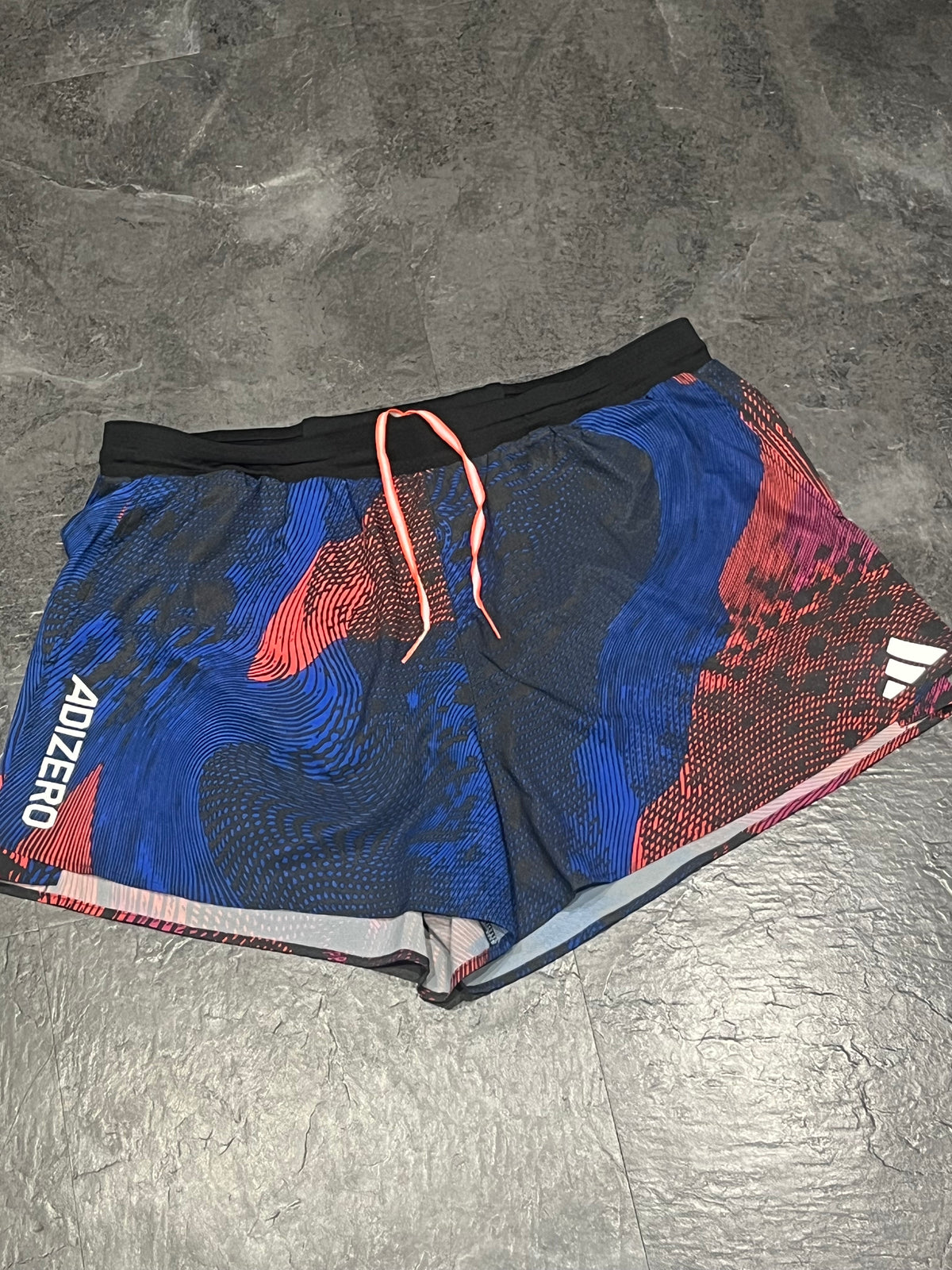 Red & Blue Adidas Adizero Men’s 3” Brief Lined Racing Split Shorts